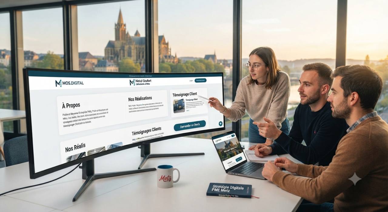 Accompagnement d'une entreprise pour la création de son site internet à Metz