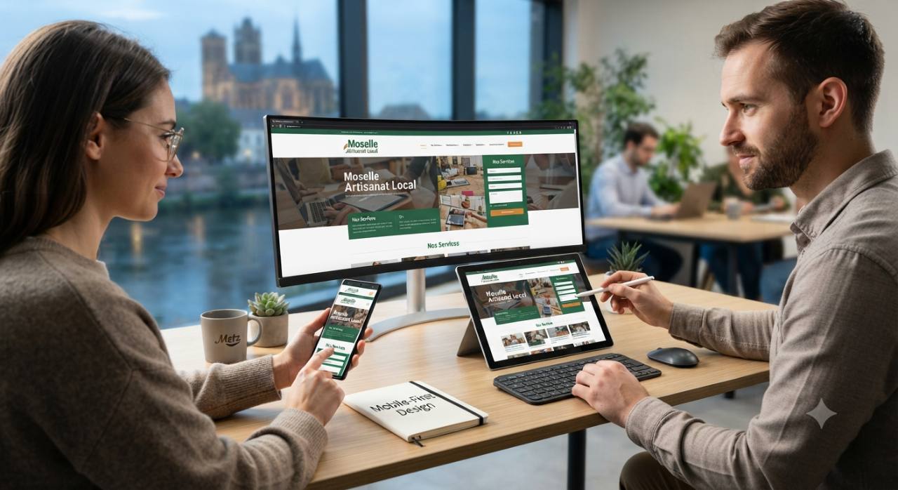 Vérification d'un site responsive sur ordinateur, tablette et smartphone